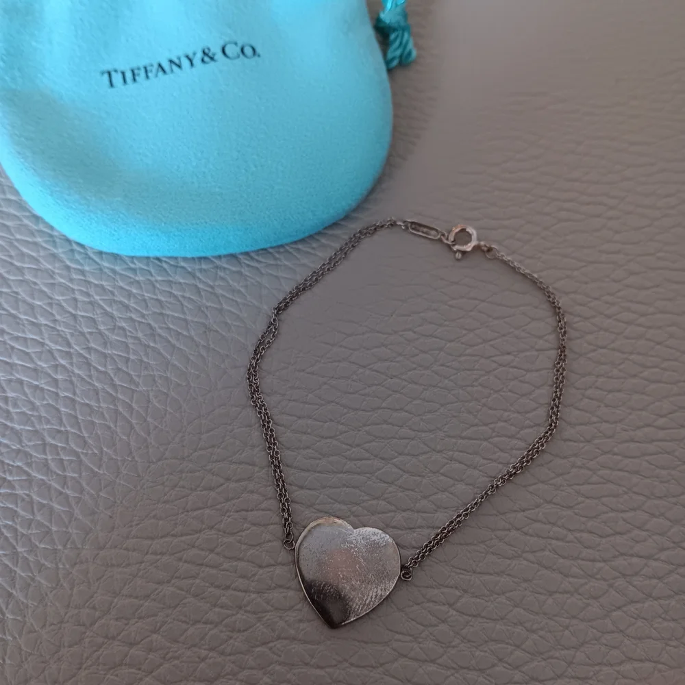 Tiffany & Co. Rose Gold Heart Tag Double Chain Bracelet - Picture 2 of 3